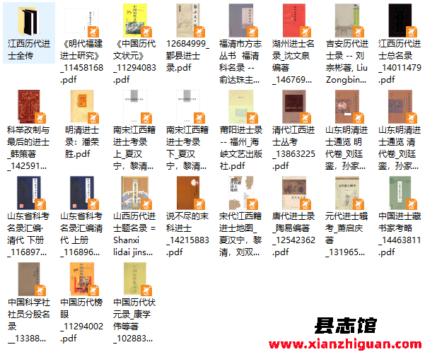 进士录系列 (共32册)PDF电子版